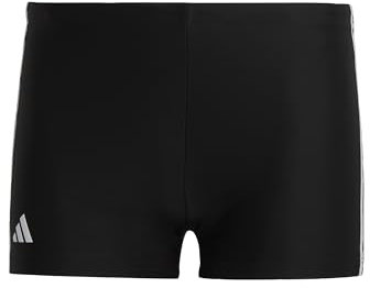 adidas Uomo Classic 3-Stripes Swim Boxers, Black / White, S