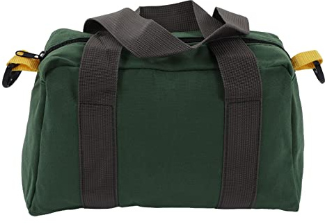 Weithals-Werkzeugtasche, Canvas, Strapazierfähig, Großes Fassungsvermögen, Handtasche, Tragbar, Heim-Organizer für die Aufbewahrung von Schraubendrehern, Schraubenschlüssel (14 | Verlängerter Reißverschluss für schnellen Zugriff, Segeltuch-Obermaterial