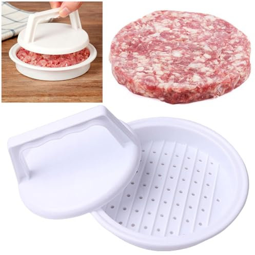 Fiorky Burger Press, Grilling Accessory Hamburger Patty Maker Burger Press Hamburger Press Kitchen Tool Meat Grill BBQ Burger Maker Mould for Outdoor BBQ, Baking, Stuffed Burgers,Beef Burger