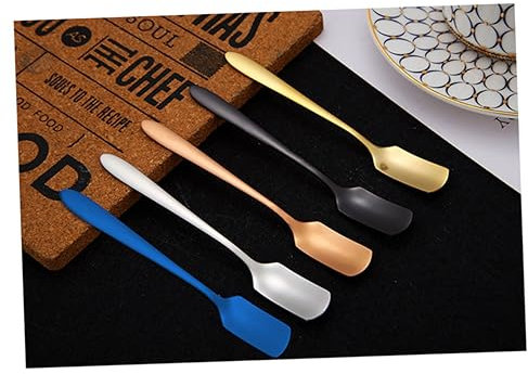 Zerodeko Long Handle Stainless Steel Square Head Spoon Coffee Spoon for Tea and Iced Drinks
