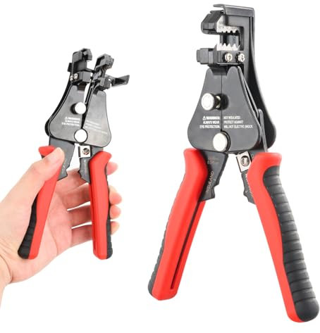 Spellacavi Elettrici, Spelafili Elettricista, Pinza Spelafili Automatica, Pinze Spelafili Elettricisti 3 in 1 per Spelatura, Taglio e Crimpatura