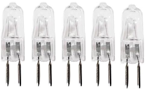 JZLBBC 5 Pièces Ampoules Halogenes G5.3 Ampoules Halogènes G5.3 Lampe Capsule Transparente Base Broche Halogène 35W 220V 50W 100W Blanc Chaud Dimmable,35W