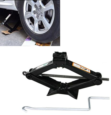 Scherenwagenheber 2T, Auto Scherenheber Wagenheber mit Handkurbel, Scherenwagenheber Heber Lift für PKW/SUV/MPV