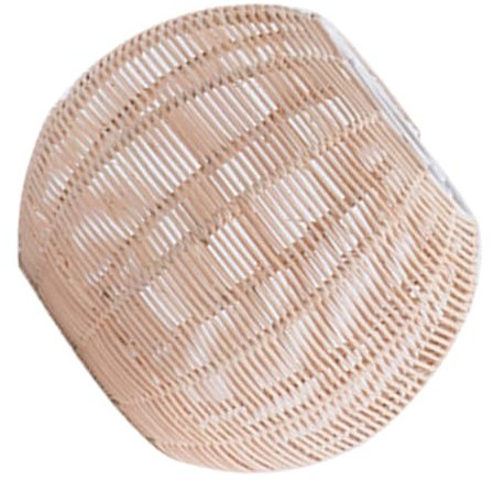 Yardenfun Rattan-lampenschirm Für Deckenleuchter Vintage-stil Lampenabdeckung E27-fassung Für Teestube/bar/gästehaus