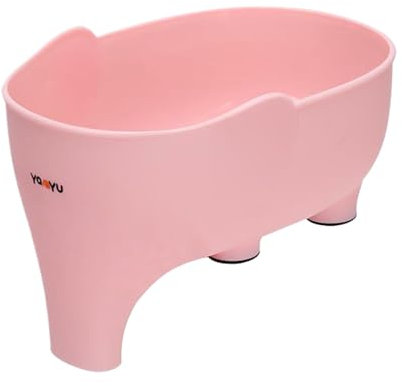 siduytin Kitchen Colander with Legs Basket Easy Drain Basket Drainage Kitchen PP Environmentally Friendly Food Easily Drain, Pink