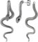 Yamobi Titan Ohrringe Hängend,Lange Snake Earrings für Frauen und Männer, Schlangen Schmuck Ohrhänger, Gothic Punk Medusa Ohrringe, Halloween Fischgräten