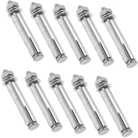 YOSADIER 10pcs Expansion Screws for Furniture and Home Repairs Metal Bolts for Secure Fixing Steel Expansion Fasteners for Heavy-Duty Applications