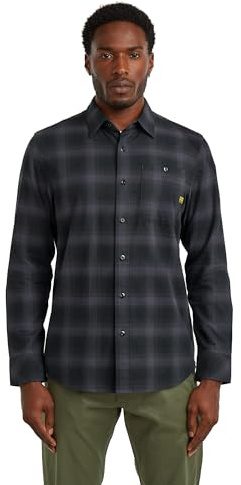 G-STAR Camisa Bristum 2.0 Slim para Hombre, Multicolor (dk black arthur check D23553-D748-H618), XS