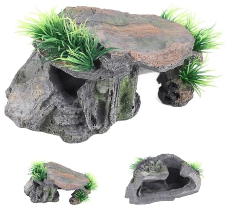 Sonnenplattform Für Schildkröten, Reptilien Höhle, Zoo Aquarium Dekoration Ornament, Aquarium-Ornament, Schildkröten-Kletterplattform,Für Kleine Eidechsen Schildkröten Amphibien Fische