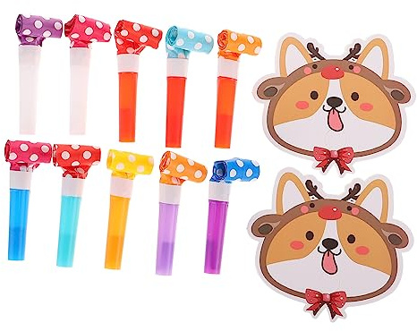 ERINGOGO 10juegos Sets De Silbatos De Fiesta Para Cumpleaños De Sopladores Musicales De Corgi Accesorios Para Celebraciones Infantiles Fiestas y Eventos Festivos
