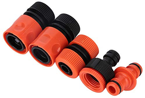 Tongoli per il Tubo Giardino Raccordi di Connessione Rapida, 5pcs G1/2 Connettore ABS Connettore di Gocciolamento del Tubo del Giardino Giunto Irrigazione per l'Irrigazione d'acqua in PVC