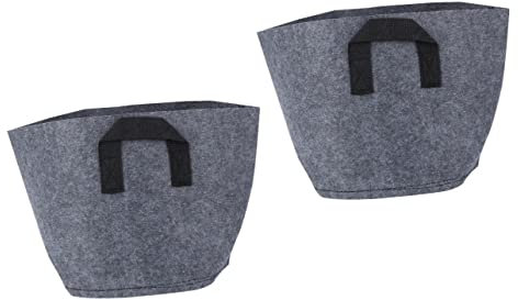 TOYANDONA 2 pcs Thickened Bucket Planting Bag Durable Nonwoven Gardening Pouch for Use Breathable Design for Healthy Roots Grey Color