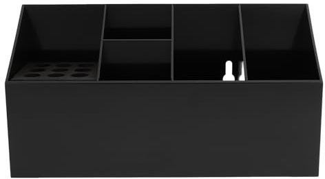 WOONEKY Caja Para Guardar Tijeras De Peluquería Soporte Para Tijeras Y Peines Organizador Compacto Para Salón De Barbería Y Hogar 10.35X5.51X2.95in