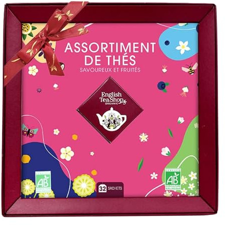 English Tea Shop - Coffret Cadeau de Thés Bio, Assortiment de 32 Sachets