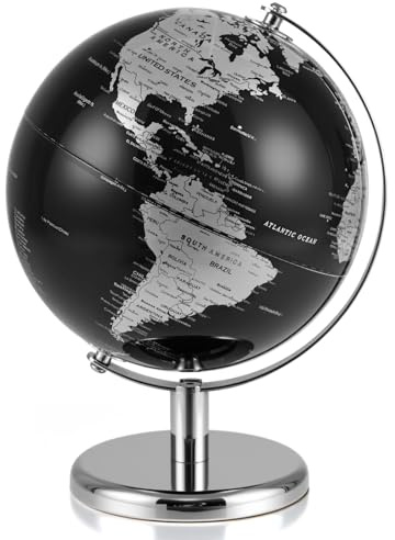 GYMAX 20/23cm World Globe, Desktop Earth Globes with Metal Stand