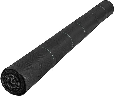 Grande barriera for erbacce in tessuto da giardino in tessuto da giardino, tappetino for il controllo delle erbacce, membrana da giardino, copertura del terreno nera(5oz3 x 50 ft)
