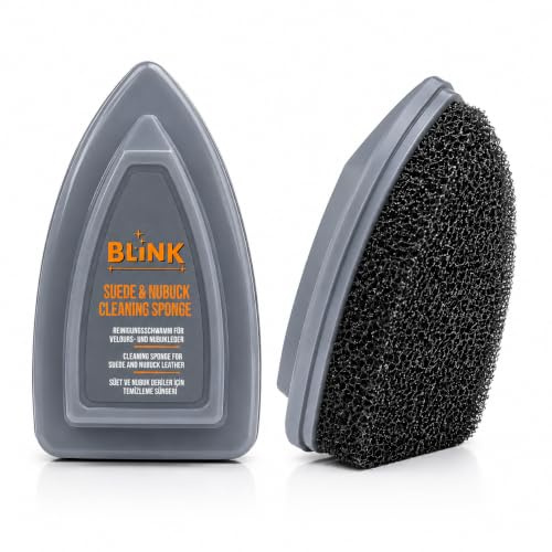 Blink Suede & Nubuk Reinigungsschwamm – Premium Reiniger für Wildleder & Nubuk | Entfernt Staub & Schmutz | Für Schuhe & Taschen | Schnelle, Sanfte Reinigung