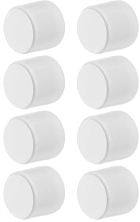 DIYEAH Lot de 8 Coussinets de Protection Adhésifs pour Siège de Toilette Blanc, Butoirs Universels Antidérapants et Silencieux pour Rehausseur de Siège de Bidet, Accessoires Salle de