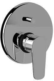 ERCOS Miscelatore Doccia Ad Incasso In Ottone Cromato, Piastra Tonda Da 140 MM, Miscelatore Doccia Termostatico a Due Vie