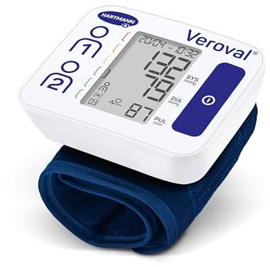 Veroval compact Tensiomètre de Poignet : Le tensiomètre de poignet simple et rapide à utiliser, peut détecter une arythmie