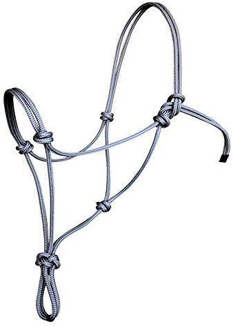Hunters Saddlery Knotenhalfter für Pferde kompatibel mit Parelli Natural Horsemanship (Warmblut/Full, Grau)