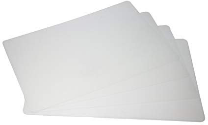 Set de 4 manteles individuales de plástico transparente esmerilado para mesa, comedor y cocina