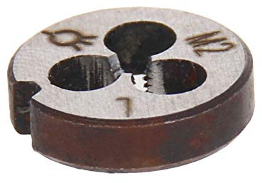 Utoolmart M2 x 0,4 metrische runde Schneidemaschine, Maschinengewinde, Rechtsgewinde-Schneideisen, hochwertiger legierter Stahl, 1 Stück