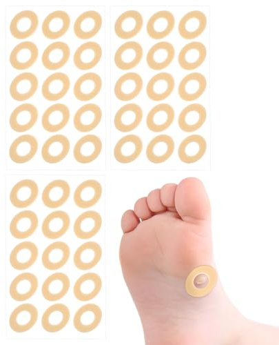 DOITOOL 45 Pièces Coussinets Anti-Frottements Pour Pieds En Latex Auto-Adhésifs Ovales Imperméables Soulagement Des Cors Et Callosités Protection Confortable Pour Marche Et Activités Quotidiennes