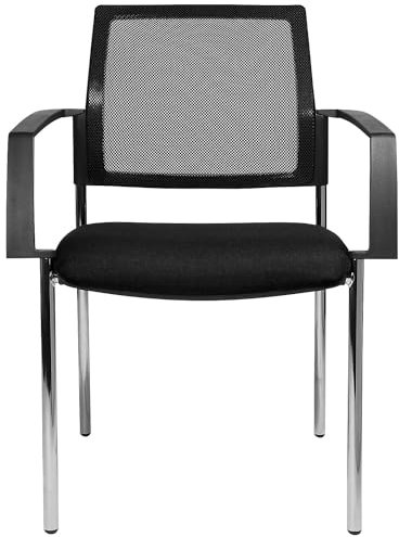 TOPSTAR | Netz-Stapelstuhl | 4-Fuß | VE 2 STK | Sitz schwarz | Gestell Chrom
