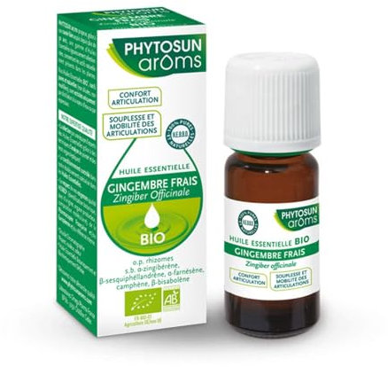 Phytosun Arôms Ätherisches Öl Ingwer Fris (offizieller Zingiber), Bio 5 ml