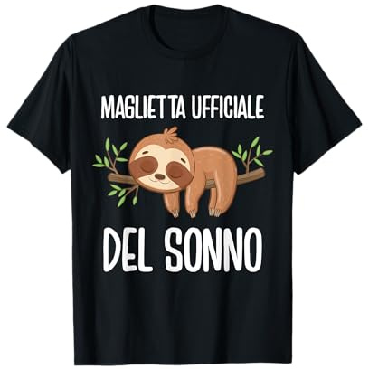 Divertente Bradipo Pigiama Camicia da Notte Maglietta