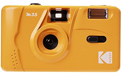 Kodak M35 35mm Camera, Reusable & Focus Free, Built-in Flash, Compatible with Color Negative or BW Film (Battery NOT Included) (Milk Tea)