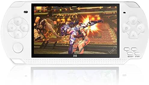 CHROX Console di Gioco Portatile da 4,3 Pollici da 8 GB Incorporata in 1500 Giochi per più Simulatori Console per Videogiochi retrò X6 Uscita TV Mp3/Mp4/DV/DC, Regalo di Natale per Bambini