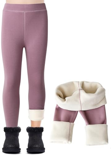 Kefiyis Leggins Termicos Niña Forro Polar Leggings Niña Largos Invierno Algodón Mallas Calentitos Pantalon