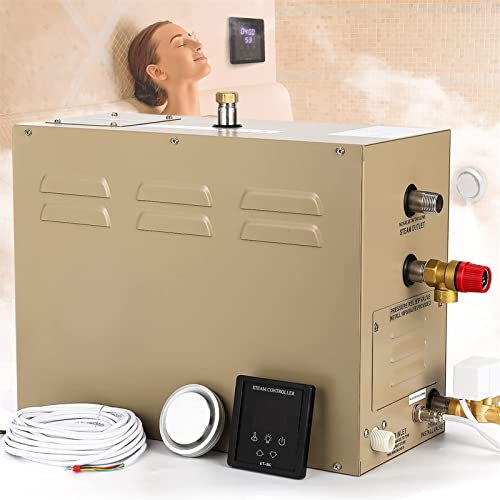 Kit générateur de Douche à Vapeur pour Bain Sauna Spa, système de Douche Auto-drainant Commercial pour Chambre de 4,2 m3 à 15 m3, 6KW/7KW/8KW/9KW/12KW/15KW/18KW (220v 18KW)