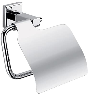 GEDY | Porta Papel higiénico Colorado, portarrollos Cubierto de Acero Inoxidable y Cromall, fijable con Tornillos incluidos o Pegamento, Peso soportado 7 kg, 12 x 14,3 x 6,5 cm