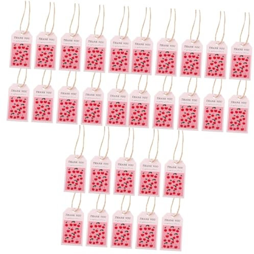 EXCEART 150stücke Blumenfrucht Geschenkanhänger Mit Schnur Bunte Drucke Danke Etiketten Für Dekoration Und Verpackung Für Hochzeiten Und Feiern