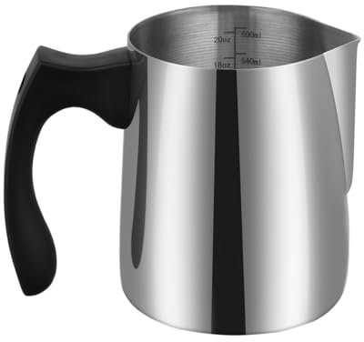 Vukehon 550ml Schmelztopf Kerzenwachs, Edelstahl Kerzen Schmelztopf, Wasserbad Schmelzschale für Kerzenherstellung, Seifenherstellung (Silber)