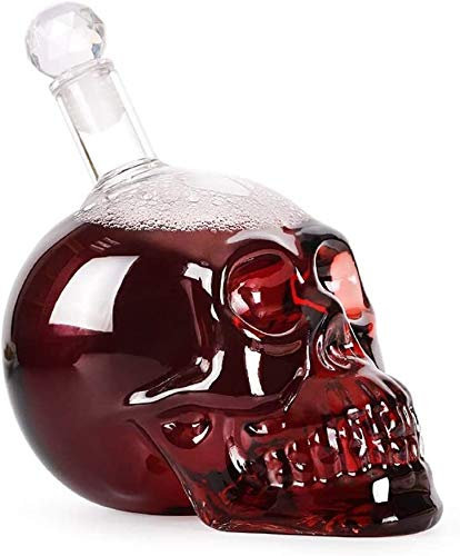 Estante para botellas Estante para vinos Soporte para copas de vino Decantador de whisky decantadores para licores Botella de vodka de cristal de 1000 ml Botellas de calavera Decantador de vodka de