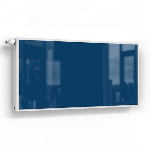 DEQORI Lámina magnética para calefacción, 120 x 60 cm, color azul oscuro, decorativa para radiadores, lámina decorativa autoadhesiva, magnética y se puede escribir