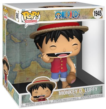 Funko POP! Jumbo: One Piece - Luffy | Offizielles Anime Merch - Vinyl Sammelfigur als Regal Deko - Geschenkidee zum Geburtstag für Fans und Sammler