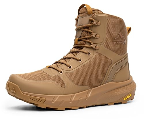 NORTIV 8 Botas Militares Ligera Táctica Policial Hombre | Amortiguación Avanzada, Soporte Integral, Resistente y Ligero, Tracción Goma, Ideal Seguridad