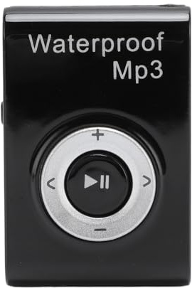 wasserdichte IPX8 MP3 -Musikplayer, Tragbarer Unterwasserspieler mit Kabelgebundenen Kopfhörern Zum Schwimmen mit Musik, Podcasts (Black)