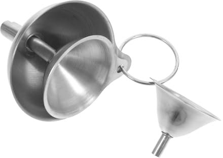 OUNONA Embudos De Acero Inoxidable Embudos Para Vinagre Para Botellas De Llenado Doméstico Utensilio De Cocina Para Trasvasar Líquidos Para Frascos y Líquidos Uso Cocina y