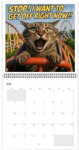 CGACCSD Calendrier Mural Mensuel - Calendrier Mensuel Annuel Complet | Organisateur Hebdomadaire Du Dimanche Au Samedi,Pour Adolescents Adultes Amateurs D'Animaux Enseignants Etudiants