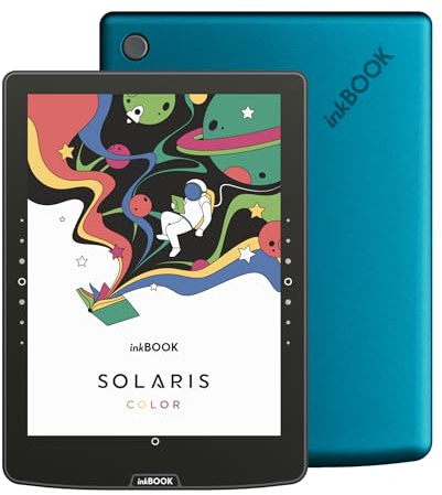 inkBOOK Solaris Color Ocean – 6 Zoll E-Reader mit Farbdisplay, Beleuchtung & Android | Unterstützt Kindle, Onleihe, Skoobe Apps | 32GB, Hörbücher, USB-C, Werbefrei