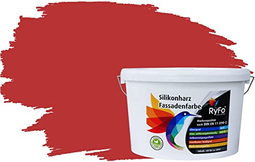 RyFo Colors Silikonharz Fassadenfarbe Lotuseffekt Trend Cremerot 10l