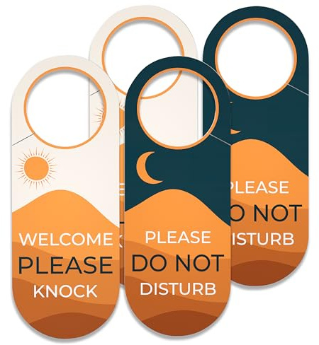 ASSURED SIGNS Do Not Disturb Door Sign, 2 Pack, 9 x 3.5. Premium Build | Universal Door Fit, Reversible Double-Sided, Durable Plastic, Enhance Privacy, Reduce Disturbances, Uninterrupted Sleep Work