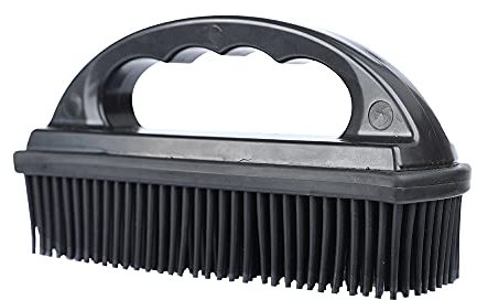 Rubber Pet Hair Removal Brush Lint & Hair Removal Cat Dog Remover Brush Pet Tool Silicone (black)