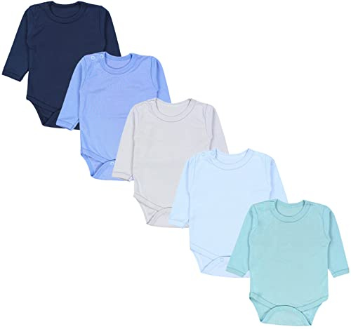 TupTam Baby Langarmbodys 5er-Pack – Baumwolle, OEKO-TEX